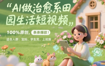 AI做治愈系田园生活短视频，100%原创，条条爆款，无脑矩阵， 适合小白福源云-中创网_分享创业资讯_福源创业网,中创网,冒泡创业网,中赚网论坛_中创网福源创业网,中创网,冒泡创业网,中赚网论坛中创网了最新的创业项目，副业赚钱，助力网络赚钱创业,中赚网!福源云项目网