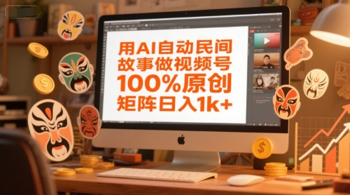 用AI自动民间故事做视频号，100%原创，矩阵日入1k+福源云-中创网_分享创业资讯_福源创业网,中创网,冒泡创业网,中赚网论坛_中创网福源创业网,中创网,冒泡创业网,中赚网论坛中创网了最新的创业项目，副业赚钱，助力网络赚钱创业,中赚网!福源云项目网