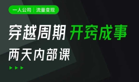 一人公司：流量变现课，一人公司的方法模型拆解， 拆解富人思维，流量思维，小老板思维等福源云-中创网_分享创业资讯_福源创业网,中创网,冒泡创业网,中赚网论坛_中创网福源创业网,中创网,冒泡创业网,中赚网论坛中创网了最新的创业项目，副业赚钱，助力网络赚钱创业,中赚网!福源云项目网