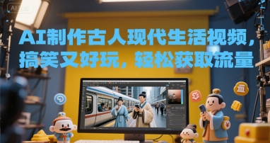 AI制作古人现代生活视频，搞笑又好玩，轻松获取流量福源云-中创网_分享创业资讯_福源创业网,中创网,冒泡创业网,中赚网论坛_中创网福源创业网,中创网,冒泡创业网,中赚网论坛中创网了最新的创业项目，副业赚钱，助力网络赚钱创业,中赚网!福源云项目网