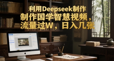 利用Deepseek制作国学智慧视频，流量过W，日入几张福源云-中创网_分享创业资讯_福源创业网,中创网,冒泡创业网,中赚网论坛_中创网福源创业网,中创网,冒泡创业网,中赚网论坛中创网了最新的创业项目，副业赚钱，助力网络赚钱创业,中赚网!福源云项目网
