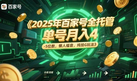 2025年百家号全托管，单号月入4-5位数，懒人福音，纯挂G玩法【揭秘】福源云-中创网_分享创业资讯_福源创业网,中创网,冒泡创业网,中赚网论坛_中创网福源创业网,中创网,冒泡创业网,中赚网论坛中创网了最新的创业项目，副业赚钱，助力网络赚钱创业,中赚网!福源云项目网