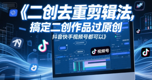 短视频二创去重剪辑法，搞定二创作品过原创，抖音快手视频号都可以福源云-中创网_分享创业资讯_福源创业网,中创网,冒泡创业网,中赚网论坛_中创网福源创业网,中创网,冒泡创业网,中赚网论坛中创网了最新的创业项目，副业赚钱，助力网络赚钱创业,中赚网!福源云项目网