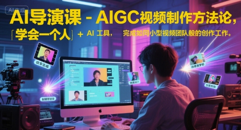 AI导演课-AIGC视频制作方法论，学会一个人+AI工具，完成如同小型视频团队般的创作工作，实现导演梦福源云-中创网_分享创业资讯_福源创业网,中创网,冒泡创业网,中赚网论坛_中创网福源创业网,中创网,冒泡创业网,中赚网论坛中创网了最新的创业项目，副业赚钱，助力网络赚钱创业,中赚网!福源云项目网