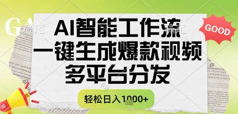 AI智能工作流，一键生成书单号爆款视频，多平台分发，每日收益多张【揭秘】福源云-中创网_分享创业资讯_福源创业网,中创网,冒泡创业网,中赚网论坛_中创网福源创业网,中创网,冒泡创业网,中赚网论坛中创网了最新的创业项目，副业赚钱，助力网络赚钱创业,中赚网!福源云项目网