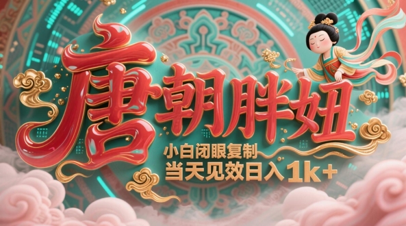 用AI克隆“唐朝胖妞”日更3条，平台疯狂推流，小白闭眼复制，当天见效，日入1k+福源云-中创网_分享创业资讯_福源创业网,中创网,冒泡创业网,中赚网论坛_中创网福源创业网,中创网,冒泡创业网,中赚网论坛中创网了最新的创业项目，副业赚钱，助力网络赚钱创业,中赚网!福源云项目网