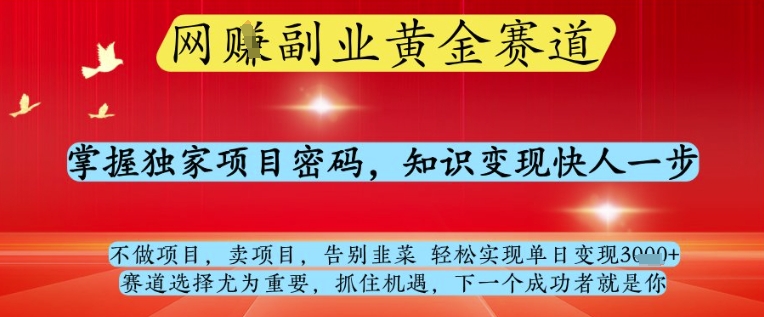 网创副业黄全赛道，掌握独家项目密码，知识变现快人一步，告别韭菜轻松实现单日变现1k+【揭秘】福源云-中创网_分享创业资讯_福源创业网,中创网,冒泡创业网,中赚网论坛_中创网福源创业网,中创网,冒泡创业网,中赚网论坛中创网了最新的创业项目，副业赚钱，助力网络赚钱创业,中赚网!福源云项目网
