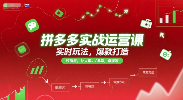 拼多多实战运营课，实时玩法，爆款打造，改销量，补大单，AB单，直播等（更新2025月）福源云-中创网_分享创业资讯_福源创业网,中创网,冒泡创业网,中赚网论坛_中创网福源创业网,中创网,冒泡创业网,中赚网论坛中创网了最新的创业项目，副业赚钱，助力网络赚钱创业,中赚网!福源云项目网