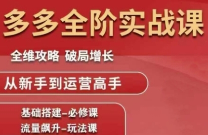拼多多全阶实战课程，全维攻略，破局增长，从新手到运营高手福源云-中创网_分享创业资讯_福源创业网,中创网,冒泡创业网,中赚网论坛_中创网福源创业网,中创网,冒泡创业网,中赚网论坛中创网了最新的创业项目，副业赚钱，助力网络赚钱创业,中赚网!福源云项目网