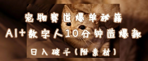 宠物赛道爆单秘籍：AI+数字人10分钟造爆款，日入1k福源云-中创网_分享创业资讯_福源创业网,中创网,冒泡创业网,中赚网论坛_中创网福源创业网,中创网,冒泡创业网,中赚网论坛中创网了最新的创业项目，副业赚钱，助力网络赚钱创业,中赚网!福源云项目网
