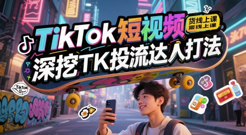 TikTok短视频带货线上课，深挖TK投流达人打法福源云-中创网_分享创业资讯_福源创业网,中创网,冒泡创业网,中赚网论坛_中创网福源创业网,中创网,冒泡创业网,中赚网论坛中创网了最新的创业项目，副业赚钱，助力网络赚钱创业,中赚网!福源云项目网