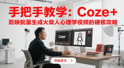 手把手教学：Coze + 剪映批量生成火柴人心理学视频的硬核攻略福源云-中创网_分享创业资讯_福源创业网,中创网,冒泡创业网,中赚网论坛_中创网福源创业网,中创网,冒泡创业网,中赚网论坛中创网了最新的创业项目，副业赚钱，助力网络赚钱创业,中赚网!福源云项目网