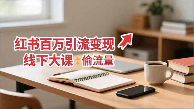 (16661期)小红书百万引流变现-11月线下大课:分享从0到百万引流路径,手把手教偷流量、拿结果