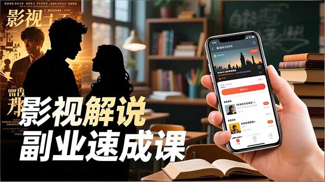 (16740期)Tk影视解说副业速成课,软件安装、全流程实操、爆款预设,新手两周变现