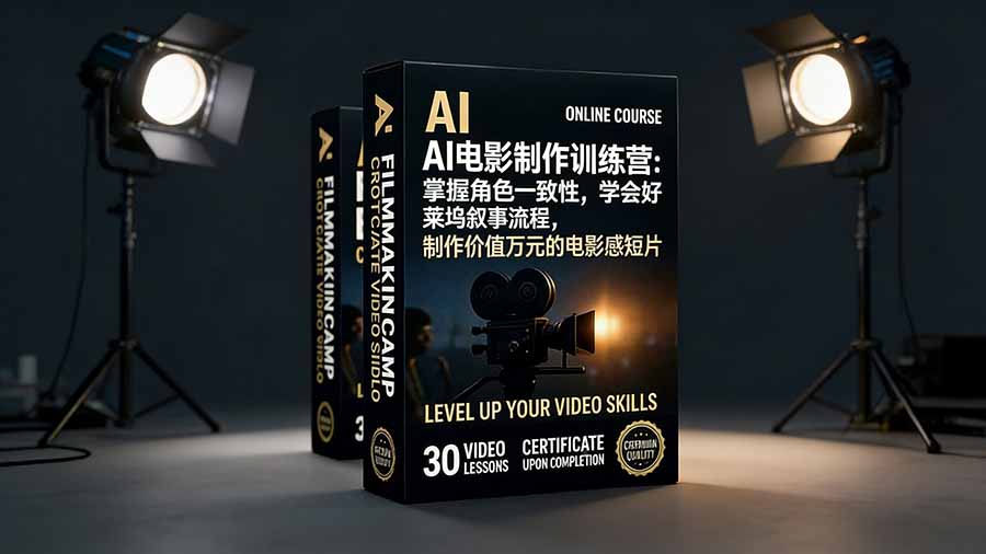 (17223期)AI电影制作训练营:掌握角色一致性,学会好莱坞叙事流程,制作价值万元的电影感短片