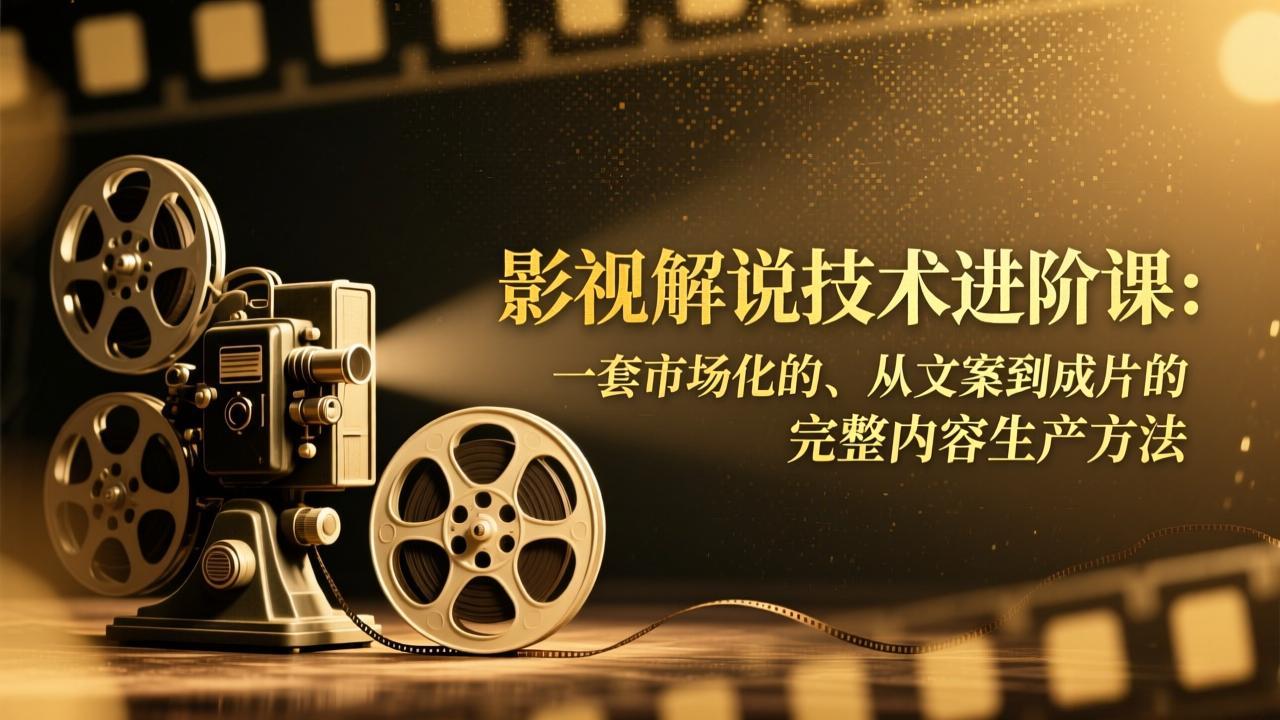 (17185期)影视解说技术进阶课:一套市场化的、从文案到成片的完整内容生产方法