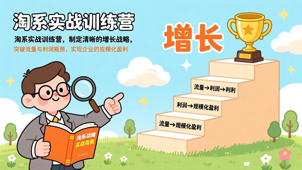 (17278期)淘系实战训练营,制定清晰的增长战略,突破流量与利润瓶颈,实现企业的规模化盈利