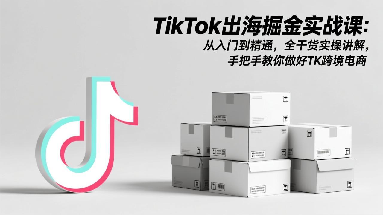 (17368期)TikTok出海掘金实战课:从入门到精通,全干货实操讲解,手把手教你做好TK跨境电商