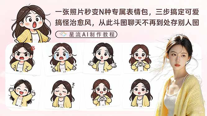 (17482期)一张照片秒变N种专属表情包,三步搞定可爱搞怪治愈风,从此斗图聊天不再到处存别人图