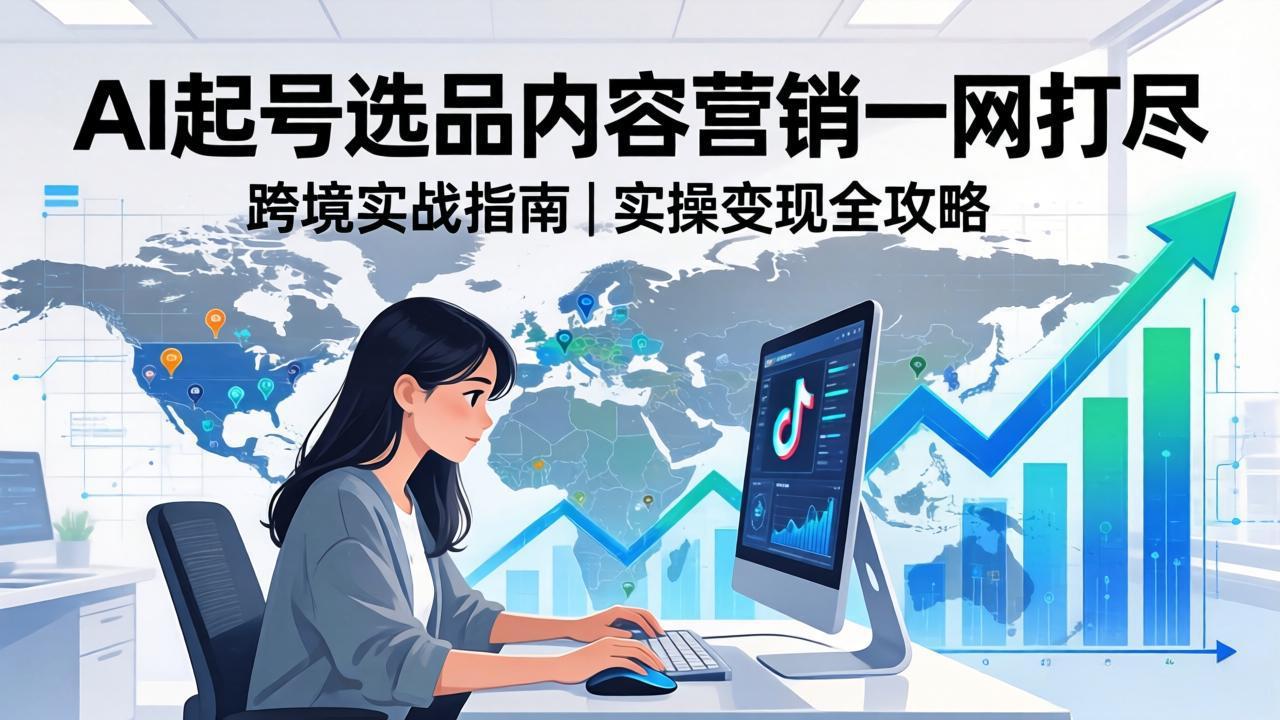 (17824期)2026 TikTok 跨境AI实操:从零基础到变现全流程,AI起号选品内容营销一网打尽