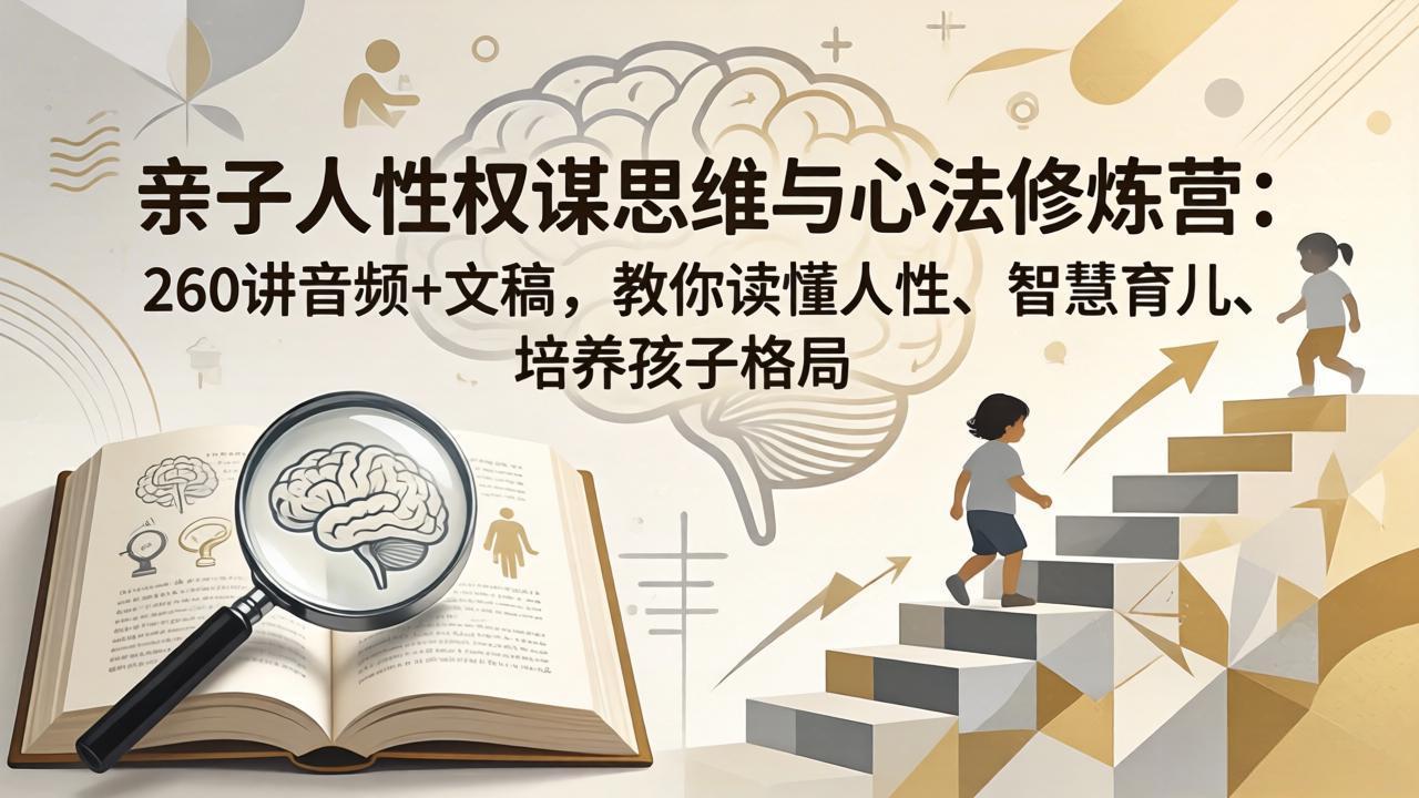 (18076期)亲子人性权谋思维与心法修炼营:260讲音频+文稿,教你读懂人性、智慧育儿、培养孩子格局